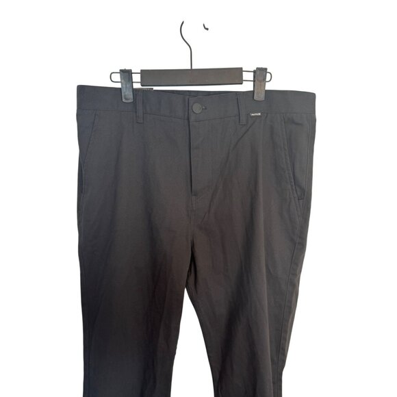 NWT Hurley Mens Worker 34 Slim Fit Pants Black  Cotton Blend 14.5" Leg Opening - Picture 3 of 16